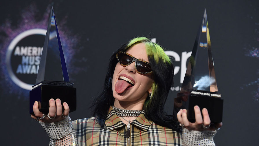 Певица Билли Айлиш на премии American Music Awards, 2019 год