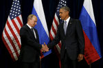Встреча президента США Барака Обамы и российского президента Владимира Путина в рамках Генассамблеи ООН в Нью-Йорке