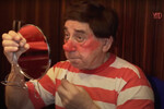 Артист Андрей Николаев в гримерке Госцирка, 2019 год