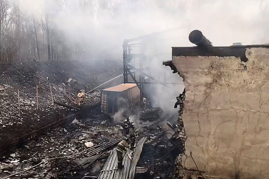 Последствия взрыва в&nbsp;одном из&nbsp;цехов завода &laquo;Эластик&raquo; в&nbsp;поселке Лесное Шиловского района, 22&nbsp;октября 2021&nbsp;года