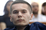 Инвалид-колясочник Антон Мамаев во время слушания по проверке законности приговора в Мосгорсуде, 3 августа 2017 года