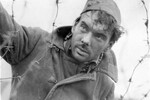 <b>Алексей Баталов в фильме «Летят журавли» (1957).</b>
<br><br>Роль Бориса Бороздина в картине Михаила Калатозова «Летят журавли» — одна из знаковых в карьере артиста. Фильм был удостоен «Золотой пальмовой ветви» на Каннском фестивале. Алексей Баталов впоследствии с особенной теплотой вспоминал работу над этой картиной, особенно отмечая гениальность оператора Сергея Урусевского. Правда, съемки в фильме чуть не окончились для актера трагически. Во время сцены, когда герой вступается за Веронику, Баталов пытался поймать падающего партнера, упал лицом в воду и серьезно повредил лицо об обрубленные кусты. Он даже боялся, что с кино после этого придется покончить. Но благодаря мастерству хирурга-фронтовика следов на лице не осталось. 