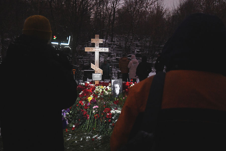 Могила народного артиста России, певца Александра Градского на&nbsp;Ваганьковском кладбище в&nbsp;Москве, 1&nbsp;декабря 2021&nbsp;года