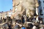 Жилой дом в поселке Тымовское, где произошел взрыв бытового газа, Сахалинская область, 19 ноября, 2022 года