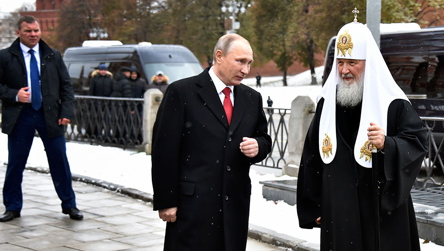 Президент Владимир Путин и патриарх Московский и всея Руси Кирилл