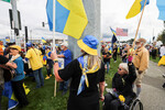 Митинг в поддержку Украины перед встречей лидеров США и России в Анкоридже, Аляска, 15 августа 2025 года