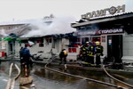 Последствия пожара в кафе «Полигон» в Костроме, 5 ноября 2022 года