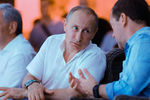 Президент РФ Владимир Путин и премьер-министр РФ Дмитрий Медведев 