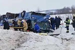 Последствия ДТП с участие автобуса с детьми в Калужской области, 3 февраля 2019 года