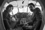 Командир корабля Ан-2 Ирина Багирова и второй пилот Арменак Григорян в Бакинском аэропорту, 1983 год