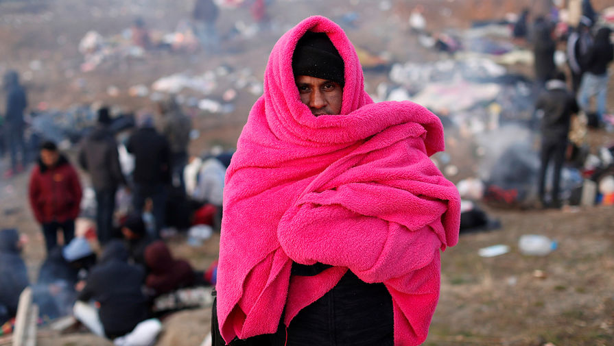 Мигрант из&nbsp;Бангладеша у&nbsp;контрольно-пропускного пограничного пункта Ипсала 