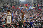 Крестный ход в честь дня перенесения мощей Александра Невского в Санкт-Петербурге, 12 сентября 2017 года