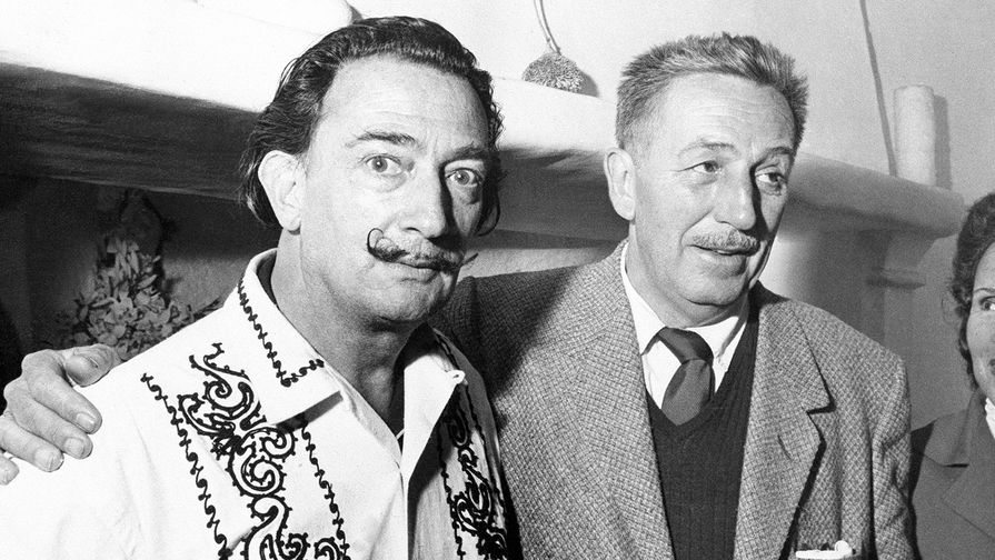 Сальвадор Дали и Уолт Дисней дома у художника в Кадакесе, 1957 год
