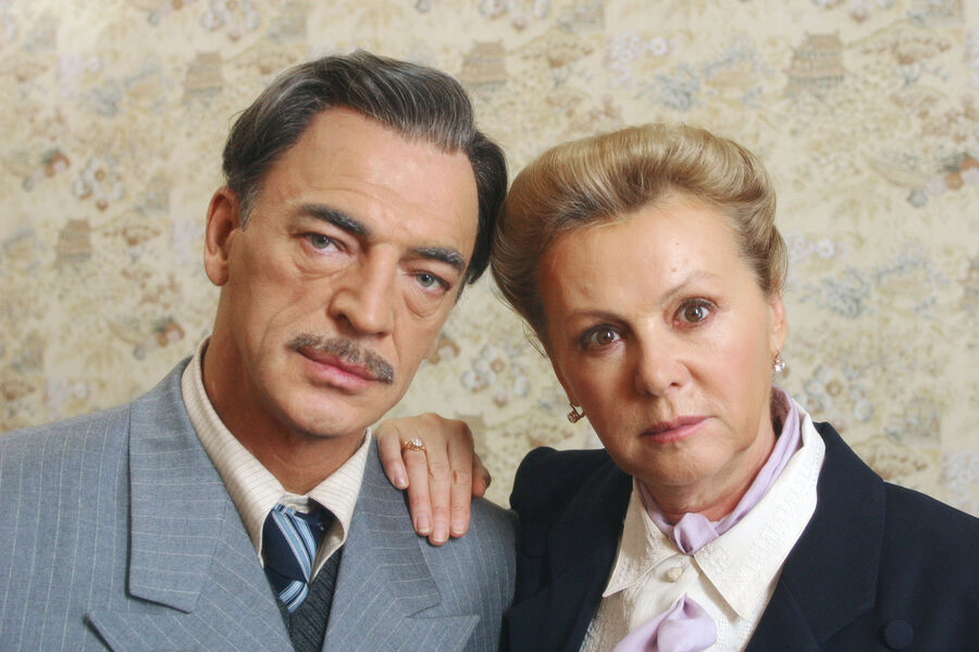 Актеры Наталья Селезнева и Михаил Боярский во время съемок фильма режиссера Аллы Суриковой &laquo;Вы не оставите меня&raquo;, 2006&nbsp;год