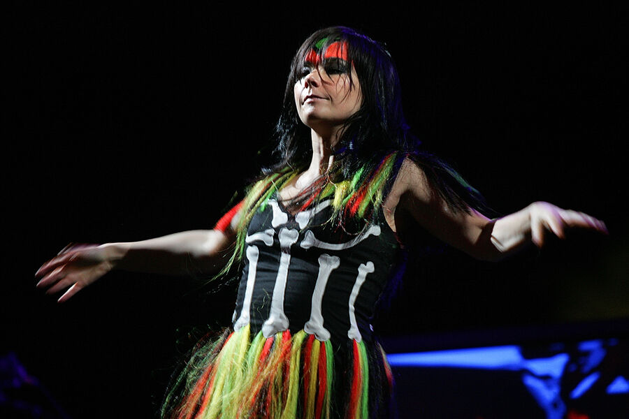 Бьорк выступает на&nbsp;фестивале Coachella Valley Music And Arts, 2007&nbsp;год