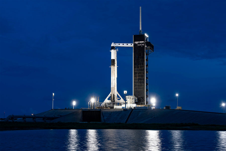 Ракета SpaceX Falcon 9&nbsp;перед&nbsp;запуском, 15&nbsp;сентября 2021&nbsp;года