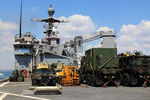 Большой десантный корабль ВМС США USS Whidbey Island (LSD-41) в Одесском порту во время активной фазы украинско-американских учений