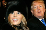 Меланья и Дональд Трамп на Неделе моды в Нью-Йорке, 2007 год