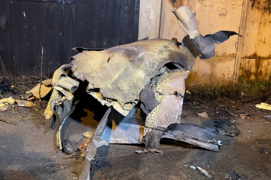 Обломки упавшего самолета Су-30 в&nbsp;Иркутске, 23&nbsp;октября 2022&nbsp;года