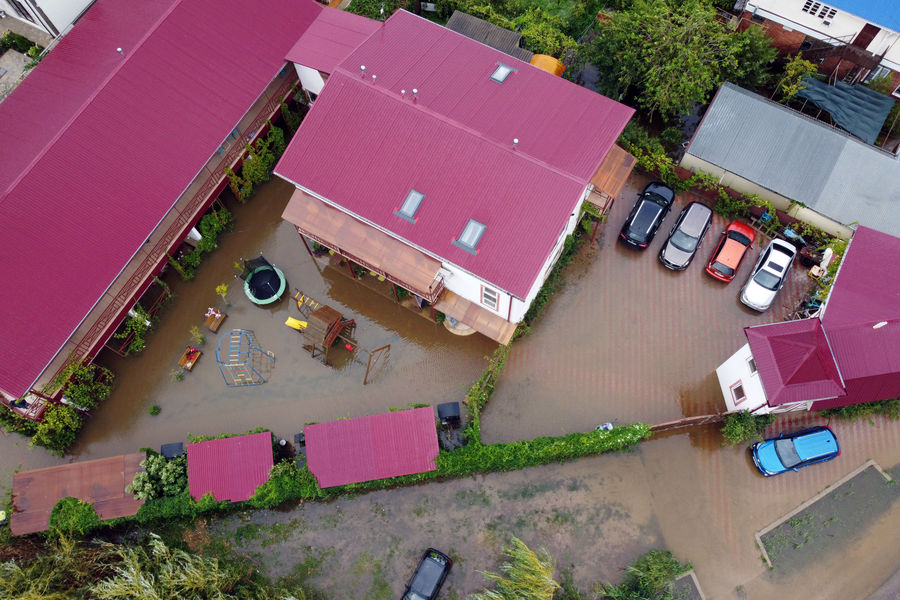 Подтопленная территории станицы Голубицкой в&nbsp;Краснодарском крае, 14&nbsp;августа 2021&nbsp;года