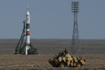 Ракета-носитель «Союз-ФГ» с пилотируемым кораблем «Союз МС-04» на космодроме Байконур, 20 апреля 2017 года