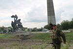 Минометный обстрел не пощадил даже памятник