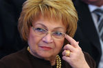 Людмила Швецова во время пресс-конференции на тему «Каким должен быть единый учебник истории?» в Москве, 2013 год