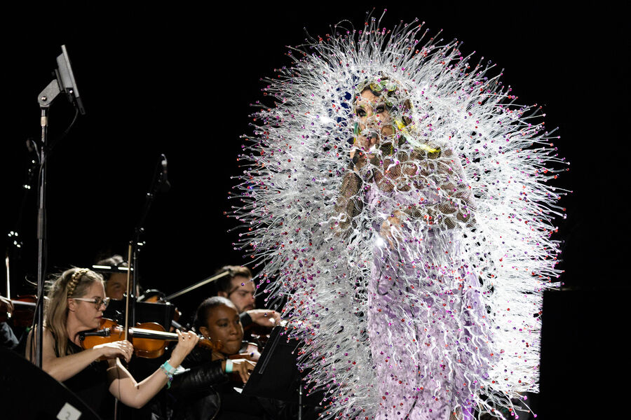 Бьорк выступает на&nbsp;фестивале Coachella Valley Music And Arts в&nbsp;Калифорнии, 2023&nbsp;год