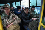 Мужчины, призванные на военную службу в ходе частичной мобилизации, 26 сентября 2022 года