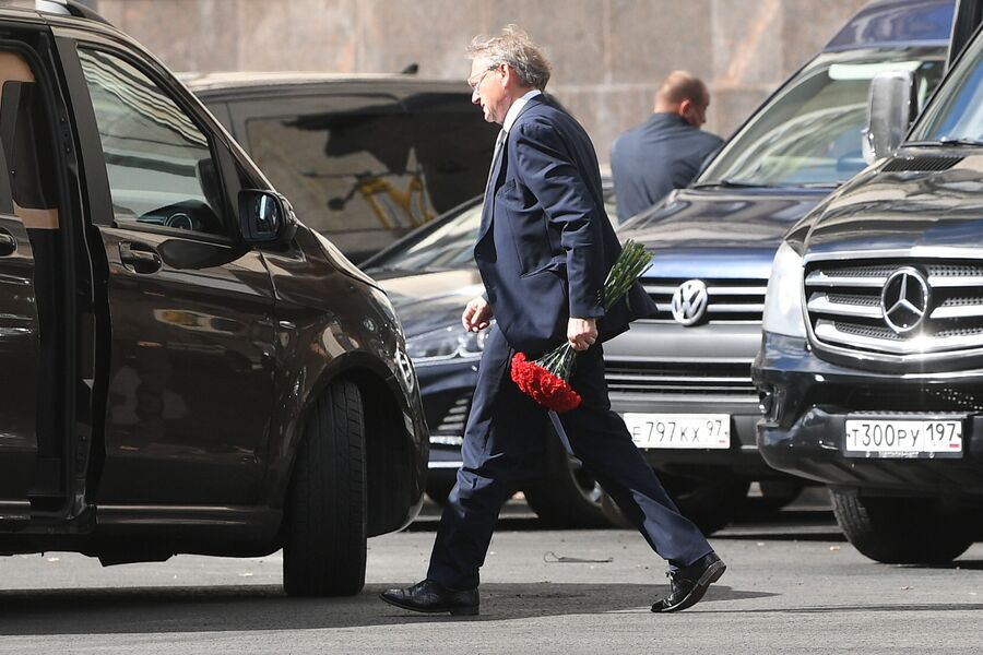 Уполномоченный при&nbsp;президенте РФ по&nbsp;защите прав предпринимателей Борис Титов у&nbsp;Дома союзов в&nbsp;Москве, 3&nbsp;сентября 2022&nbsp;года