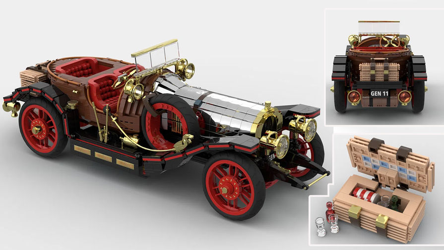 Концепт набора оригинальной модели Chitty Chitty Bang Bang со складными крыльями и корзиной для&nbsp;пикника