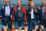 Президент России Владимир Путин во время церемонии открытия моста через Керченский пролив, 15 мая 2018 года
