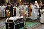Патриарх Московский и всея Руси Кирилл совершает отпевание посла РФ в Турции Андрея Карлова в храме Христа Спасителя