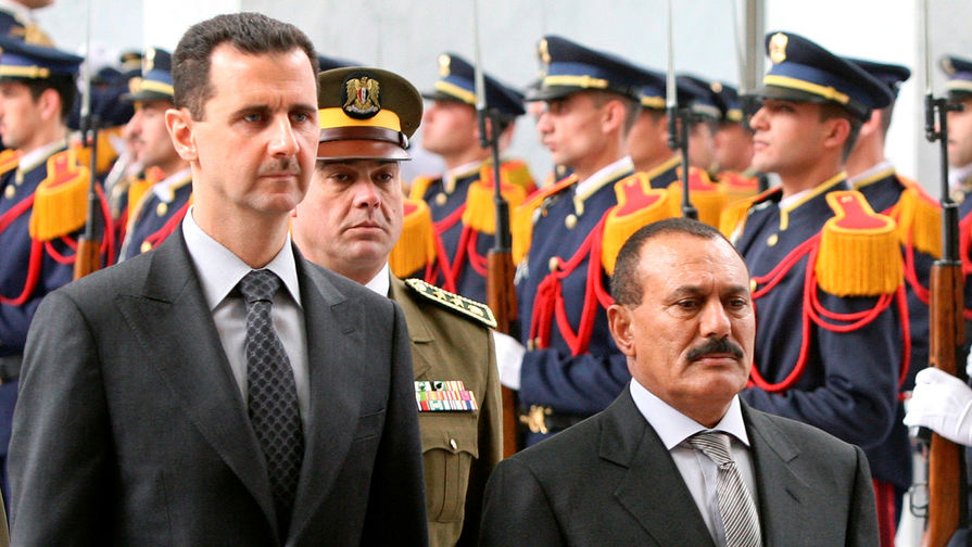 23 февраля 2009 года. Президент Сирии Башар Асад и президент Йемена Али Абдалла Салех в Дамаске