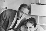 Одри Хепберн и Мел Феррер с новорожденным сыном Шоном, 1960 год