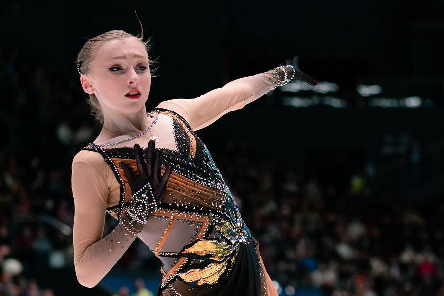 Софья Муравьева выступает в&nbsp;произвольной программе на&nbsp;чемпионате России &mdash; 2022