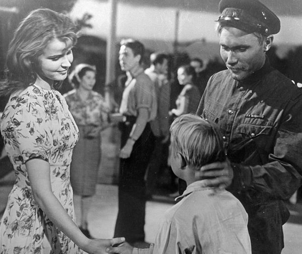 Тамара Семина, Коля Чурсин и Василий Шукшин в&nbsp;фильме &laquo;Два Федора&raquo;, 1958 год