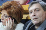 Александр Невзоров в зале «Политехнического музея» перед началом встречи кандидата в президенты РФ Владимира Путина со своими доверенными лицами, 2012 год