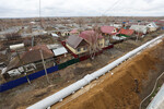 Установка водоналивных дамб в Кургане, 14 апреля 2024 года