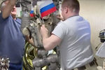 Робот Фёдор на МКС, 30 августа 2019 года (кадр из видео)