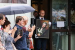 Церемония прощания с актрисой Верой Васильевой у Московского академического Театра сатиры, 12 августа 2023 года