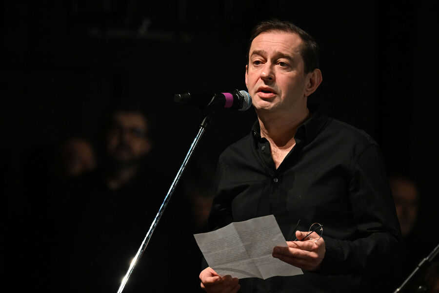 Художественный руководитель МХТ имени Чехова, актер Константин Хабенский на&nbsp;церемонии прощания с&nbsp;актрисой Евгенией Добровольской, 14&nbsp;января 2025&nbsp;года
