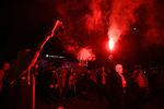 Болельщики «Спартака» устроили перформанс около стадиона «Открытие Арена» в связи с досрочной победой в чемпионате России
