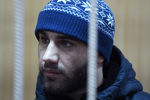 Подозреваемый в хулиганстве Омар Омаров в Тверском суде Москвы, 10 января 2017 года