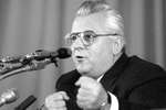 Президент Украины Леонид Кравчук во время выступления, 1991 год