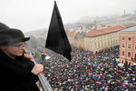 Митинг против запрета абортов в центре Варшавы