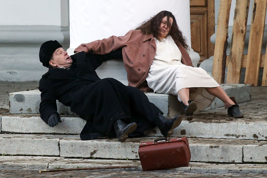 Сергей Маковецкий во время съемок сериала &laquo;Зулейха открывает глаза&raquo;, 2018&nbsp;год
