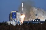 Запуск ракеты ракеты-носителя «Союз-2.1а» со спутниками на борту с космодрома «Восточный» в Амурской области, 1 февраля 2018 года