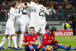 Во время матча группового этапа Лиги чемпионов УЕФА между ПФК ЦСКА и ФК «Виктория» в Москве, 27 ноября 2018 года