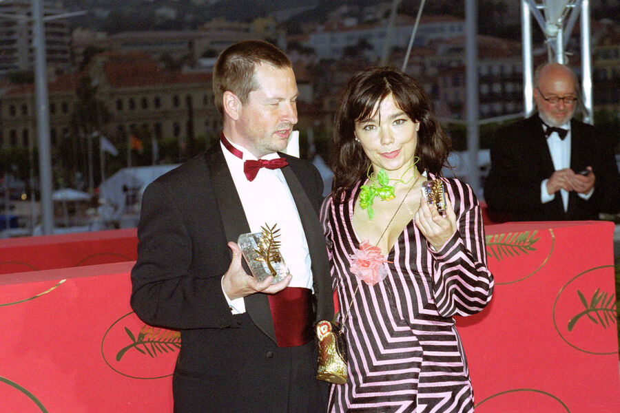 Певица Бьорк и датский режиссер Ларс фон Триер на&nbsp;53-м Каннском кинофестивале, 2000&nbsp;год